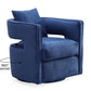 Kennedy Navy Textured Velvet Swivel Chair
