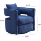 Kennedy Navy Textured Velvet Swivel Chair