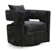 Kennedy Black Textured Velvet Swivel Chair