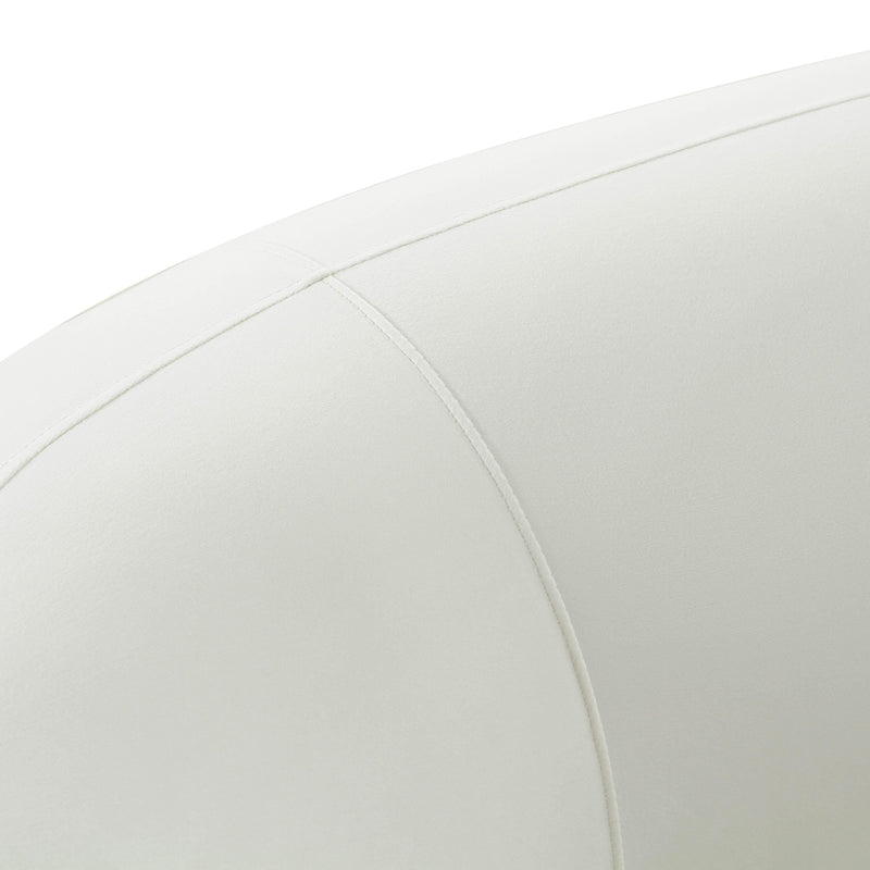 Kendall Cream Velvet 120 Inch Sofa