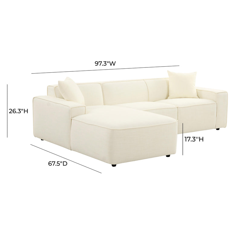 Olafur Cream Linen Sectional - LAF