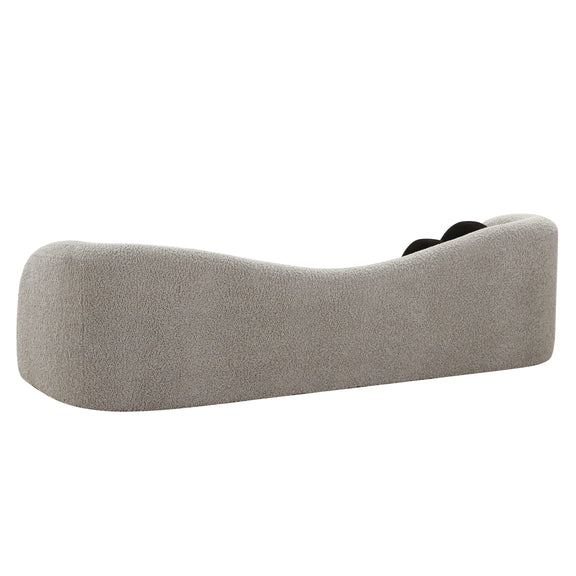 Leonie Grey Faux Shearling Sofa