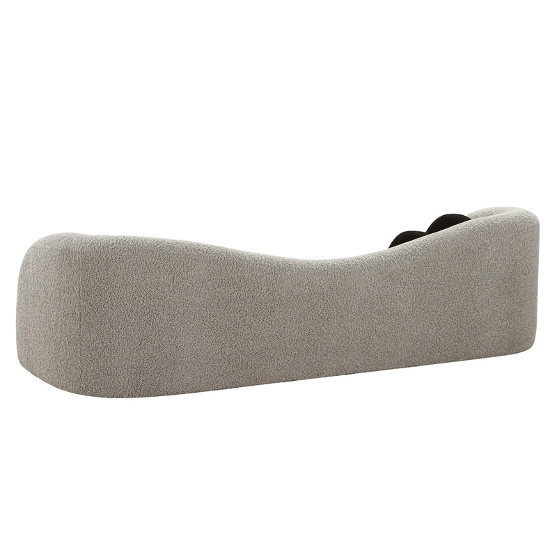 Leonie Grey Faux Shearling Sofa