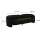 Amelie Black Faux Fur Sofa
