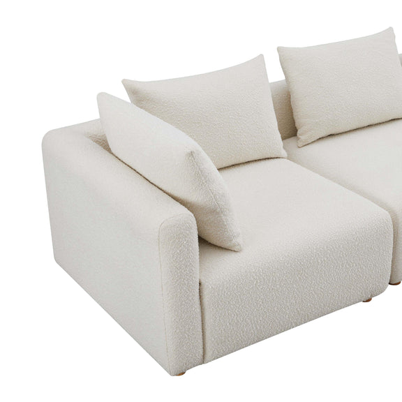 Hangover Cream Boucle 4-Piece Modular Sectional