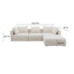 Hangover Cream Boucle 4-Piece Modular Sectional