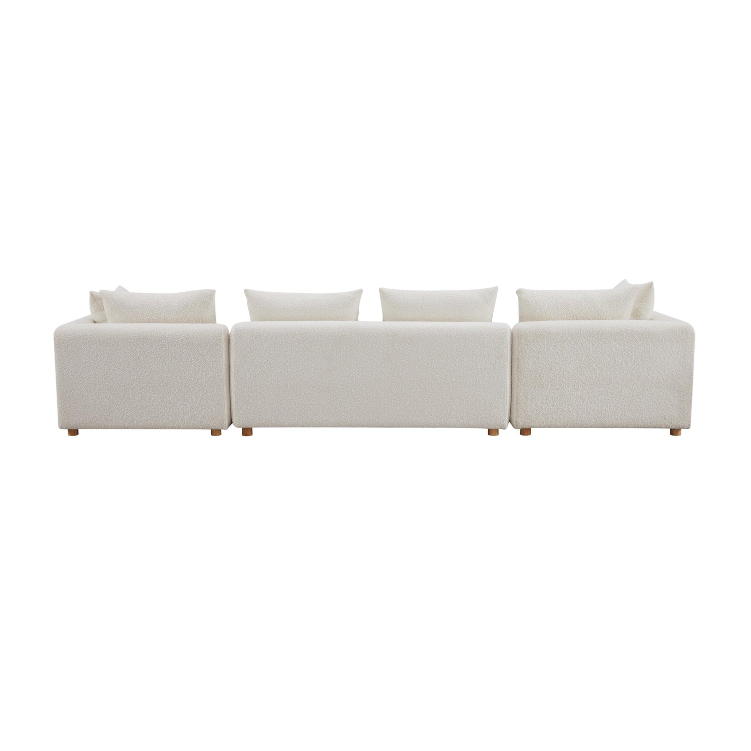 Hangover Cream Boucle 145 inch Long Sofa
