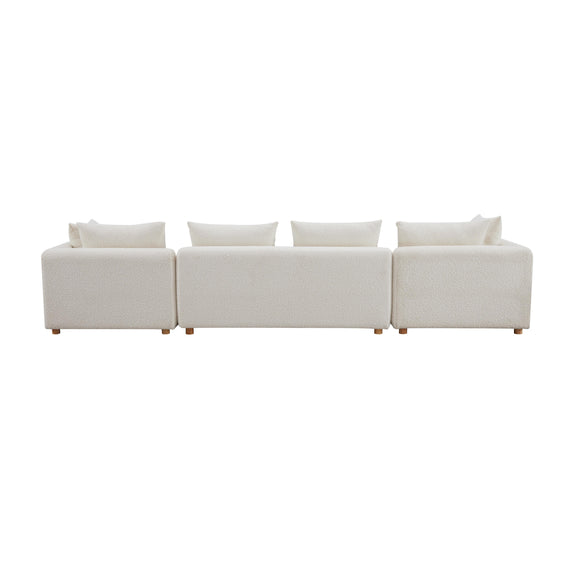 Hangover Cream Boucle 145 inch Long Sofa