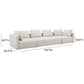 Hangover Cream Boucle 145 inch Long Sofa