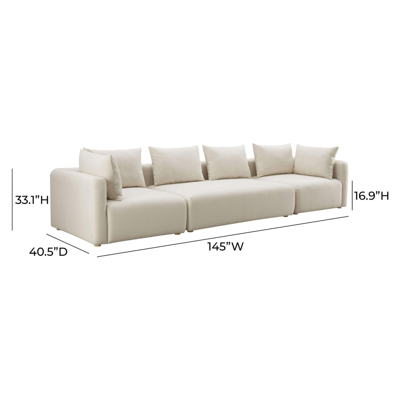 Hangover Cream Performance Linen 145 inch Long Sofa