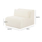 Tarra Fluffy Oversized Cream Corduroy Modular Armless Chair