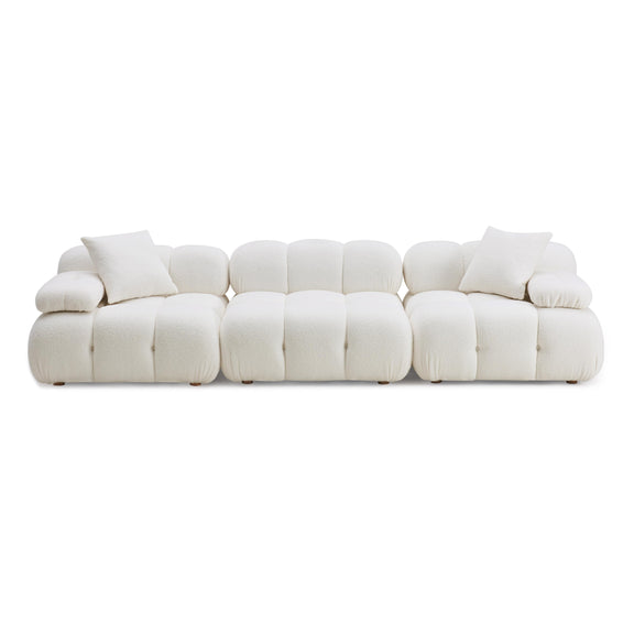 Calliope Cream Vegan Shearling Modular Sofa