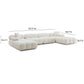 Calliope Cream Vegan Shearling 6-piece Modular U-Sectional