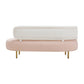 Tischa Cream Boucle & Blush Velvet Sofa