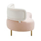 Tischa Cream Boucle & Blush Velvet Sofa