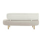 Tischa Cream Boucle & Grey Velvet Sofa