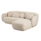 Misty 2-Piece Cream Performance Boucle L-Shaped Sectional - RAF