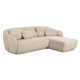 Misty 2-Piece Cream Performance Boucle L-Shaped Sectional - RAF
