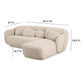 Misty 2-Piece Cream Performance Boucle L-Shaped Sectional - RAF