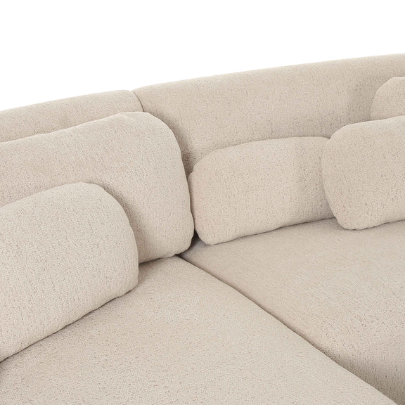 Misty Cream Boucle Sectional - LAF