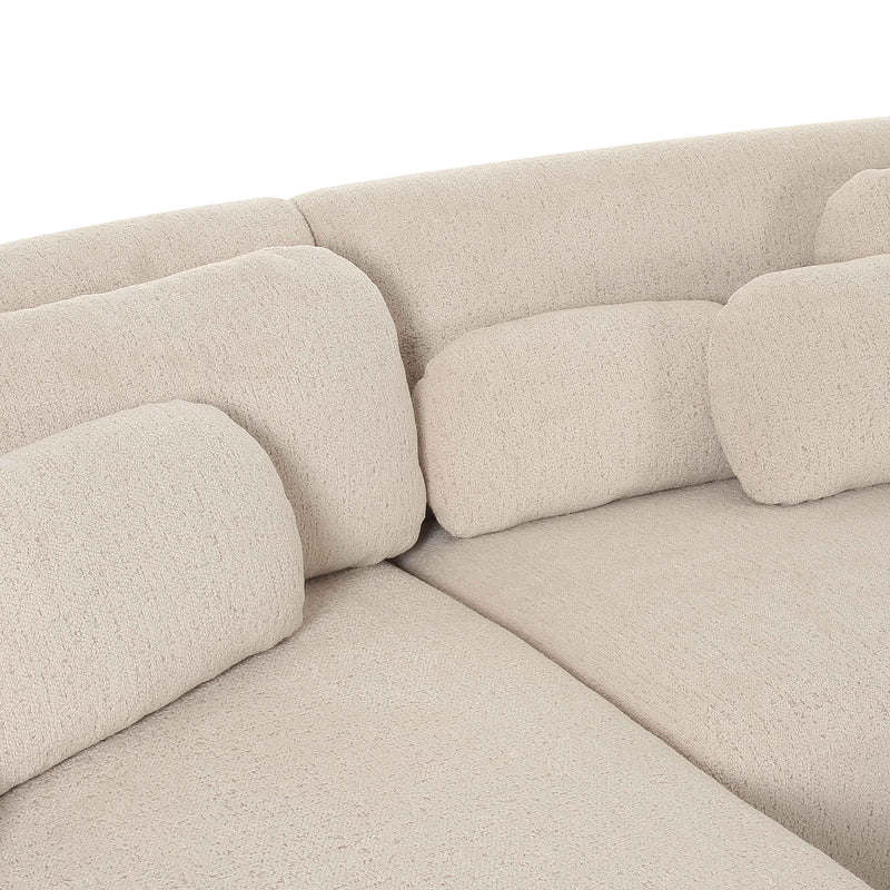 Misty Cream Boucle Sectional - LAF