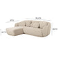 Misty Cream Boucle Sectional - LAF