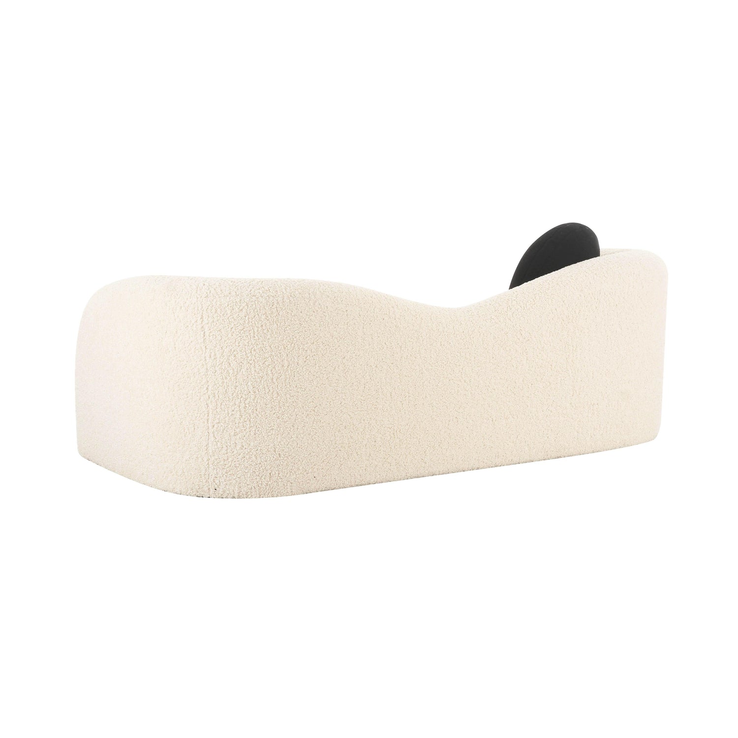 Leonie Beige Faux Shearling 84 inch Sofa