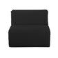 Tarra Fluffy Oversized Black Corduroy Modular Armless Chair