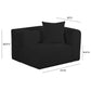Tarra Fluffy Oversized Black Corduroy Modular RAF Corner Chair