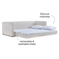 Ryan 91" Cream Upcycled Performance Linen Sleeper Sofa