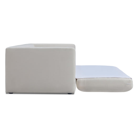 Ryan 91" Cream Upcycled Performance Linen Sleeper Sofa