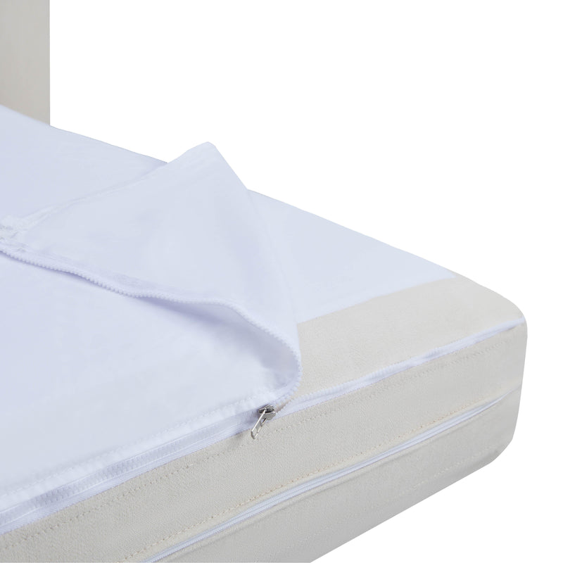 Ryan 91" Cream Upcycled Performance Linen Sleeper Sofa