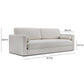 Ryan 91" Cream Upcycled Performance Linen Sleeper Sofa