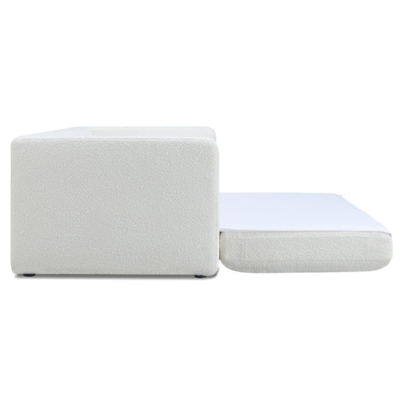 Ryan 91" Performance Boucle Sleeper Sofa - Cream