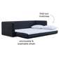 Ryan 91" Performance Boucle Sleeper Sofa - Black
