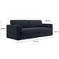 Ryan 91" Performance Boucle Sleeper Sofa - Black