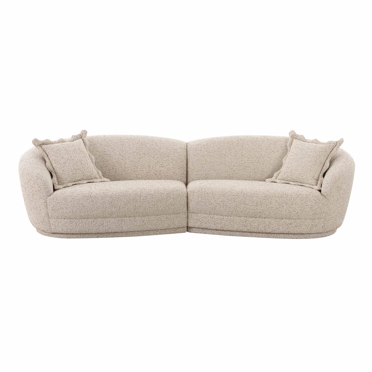 Marion Two-Tone Textured Boucle Sectional
