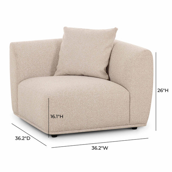 Sylvie Cream Boucle Corner Chair