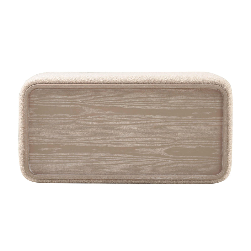 Sylvie Cream Boucle Ottoman Table