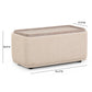 Sylvie Cream Boucle Ottoman Table