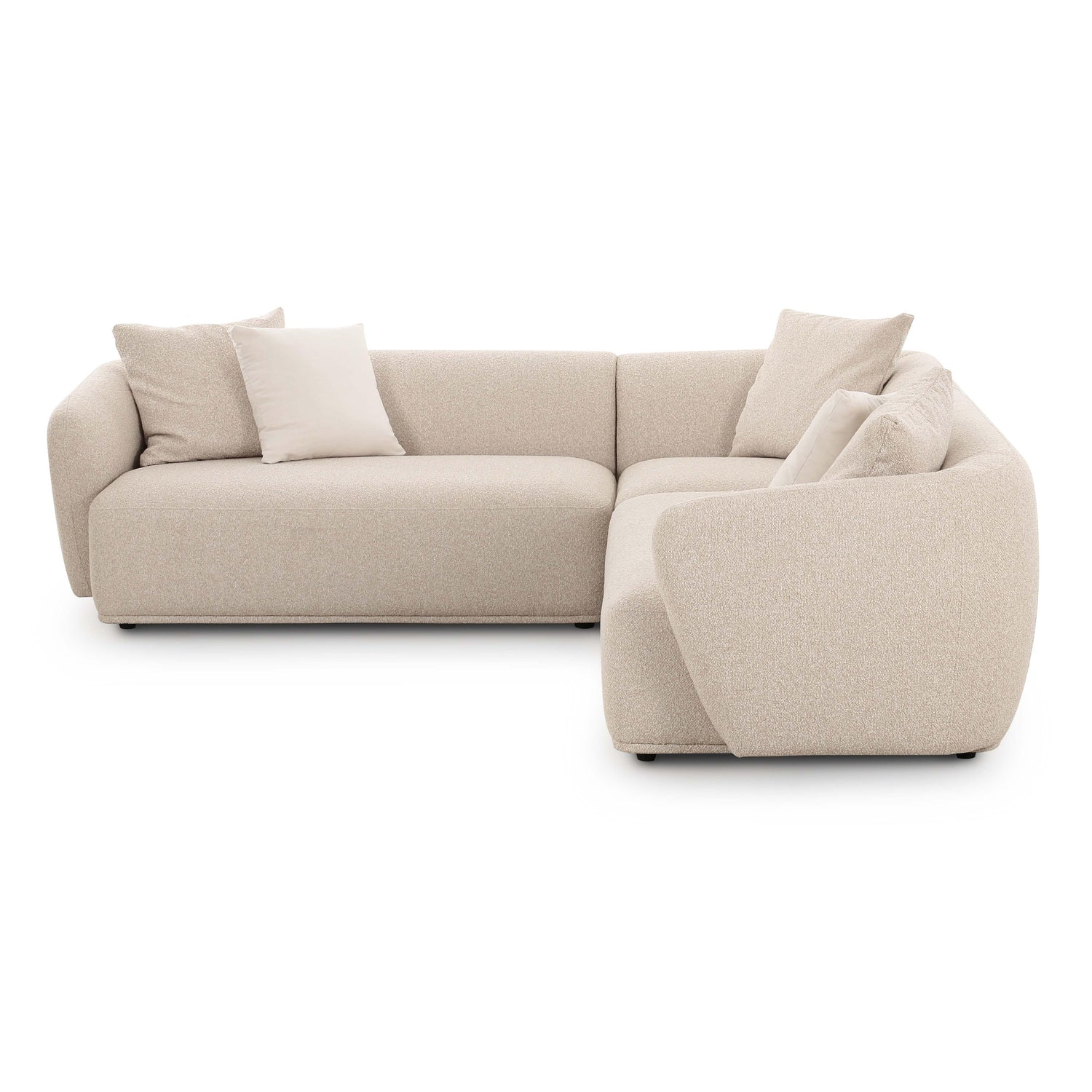 Sylvie Cream Boucle 3-Piece Sectional