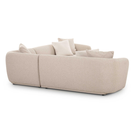 Sylvie Cream Boucle 3-Piece Sectional