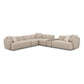 Sylvie Cream Boucle 6-Piece Large Sectional