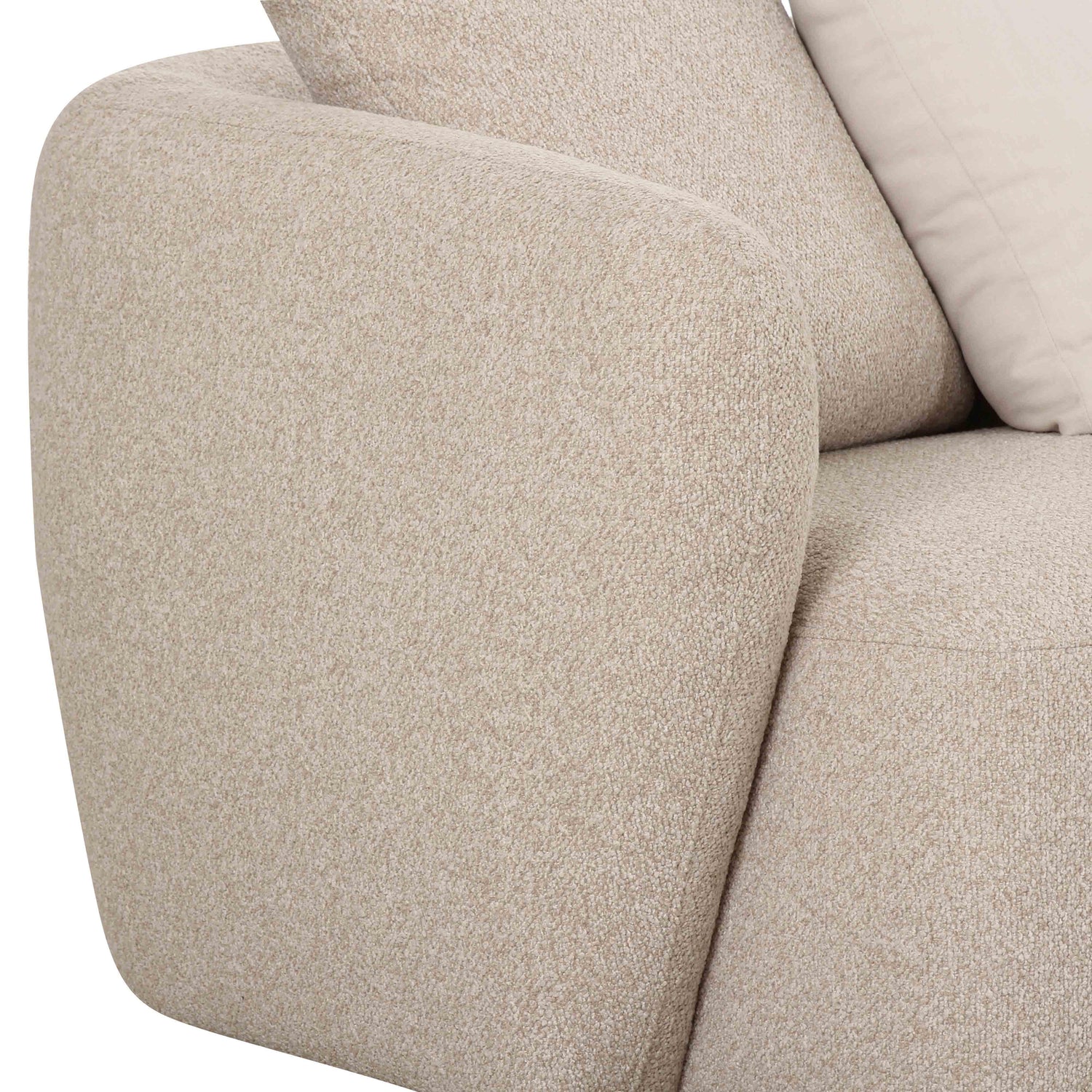 Sylvie Cream Boucle 4-Piece Left Chaise Sectional