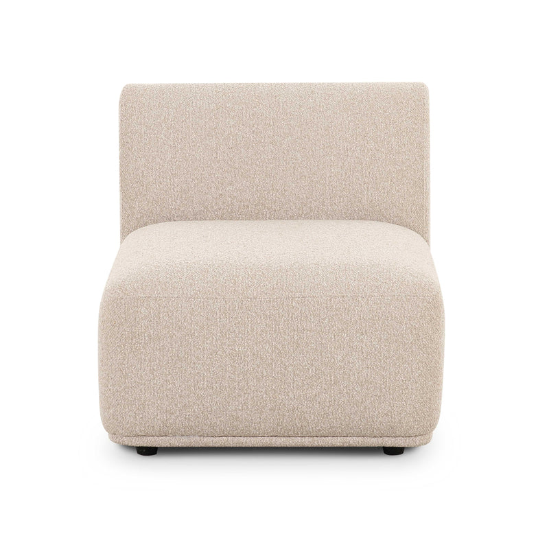 Sylvie Cream Boucle Armless 1-Seater