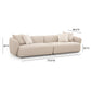 Sylvie Cream Boucle 4-Seater Sofa