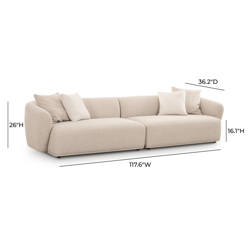 Sylvie Cream Boucle 4-Seater Sofa