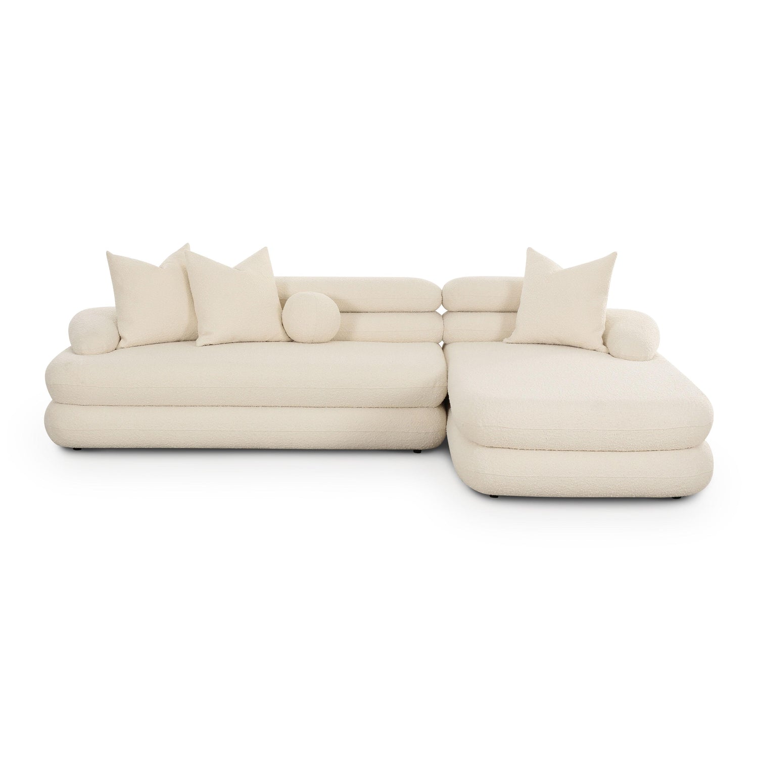 Lulu Cream Boucle Modular RAF Sectional