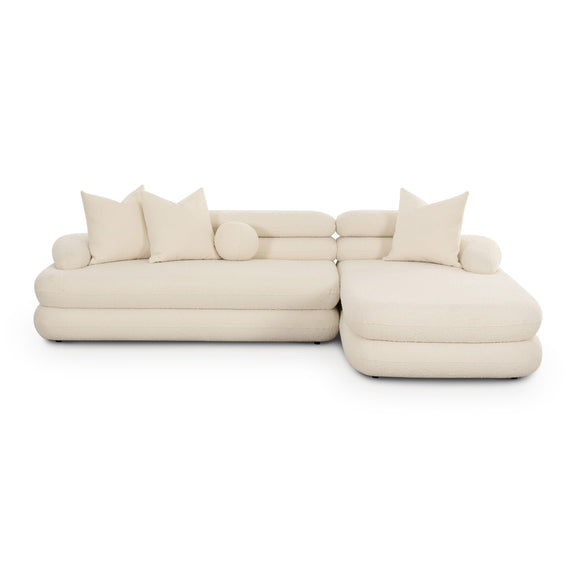 Lulu Cream Boucle Modular RAF Sectional