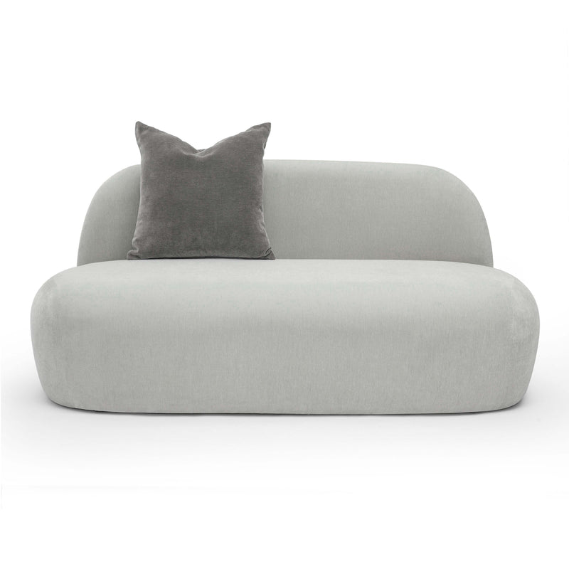 Carraway Grey Upcycled Chenille Loveseat